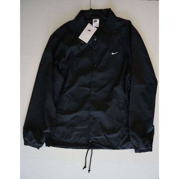 Nike DQ5005-010 Men's Sz Medium Black Coaches Loose Fit Windbreaker Jacket - Picture 7 of 8